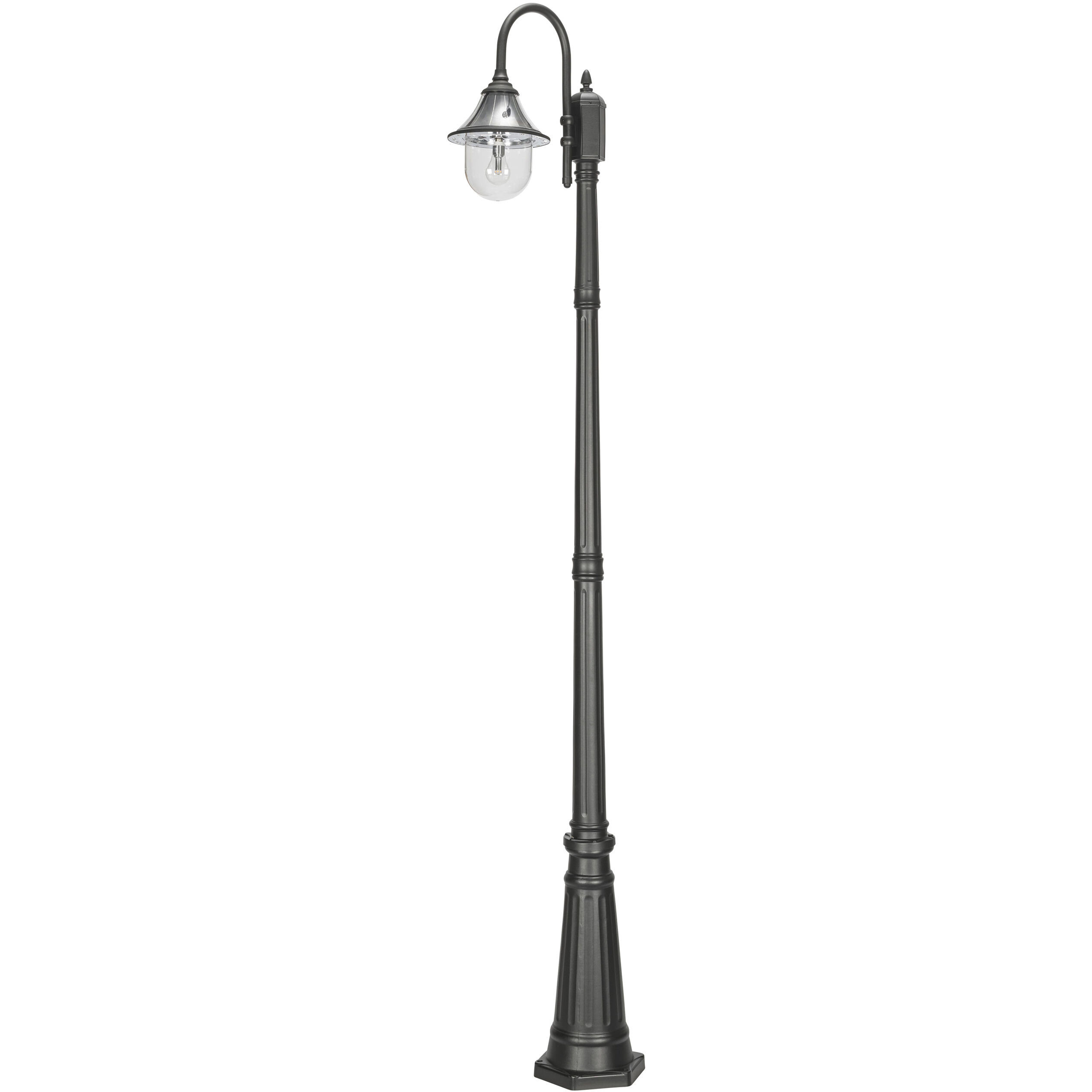 Orion 1 Light 94.63 inch Black Post Light, Solar
